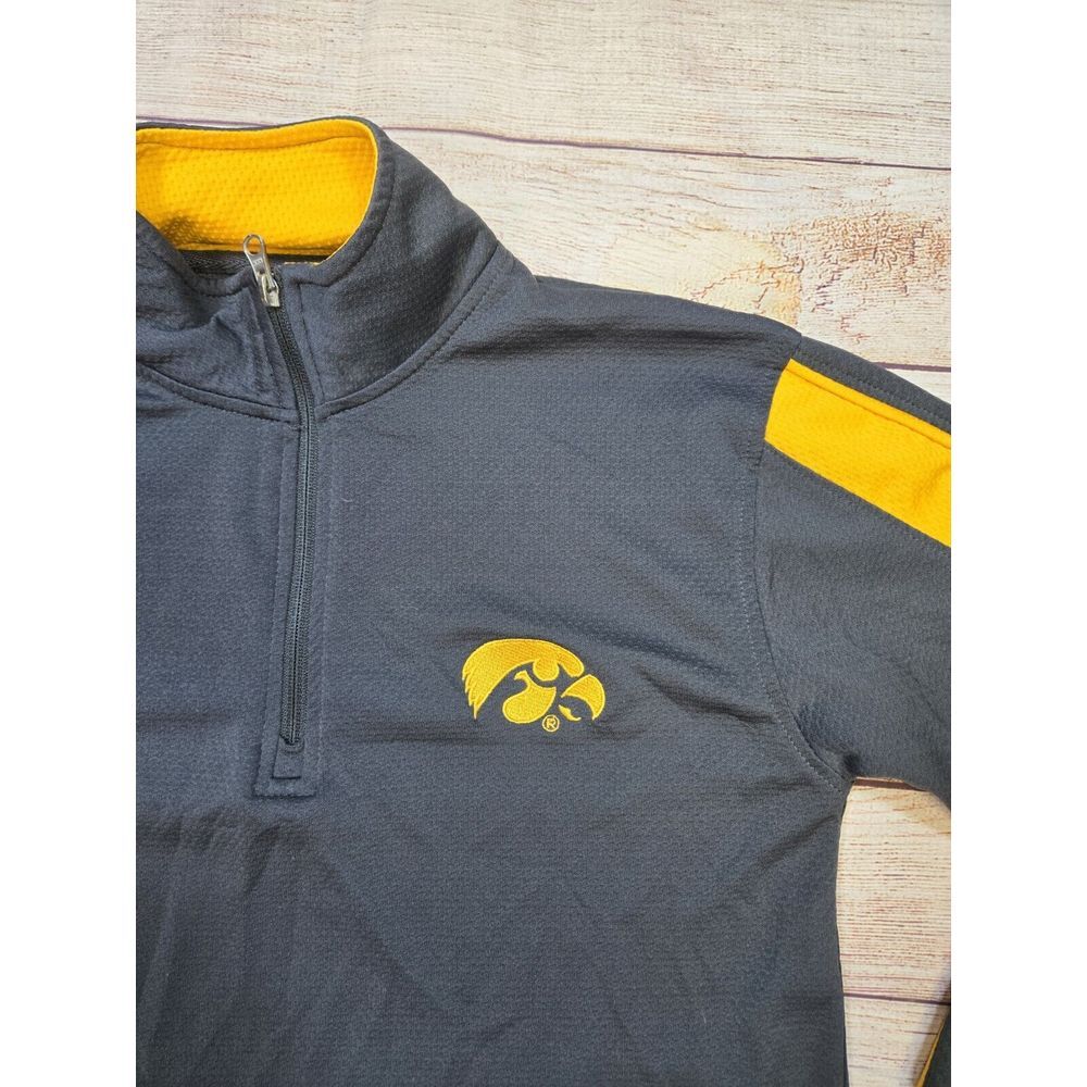 Iowa Hawkeyes Quarter Zip Gray Athletic Light Men's Large S Golf‎ Casual
